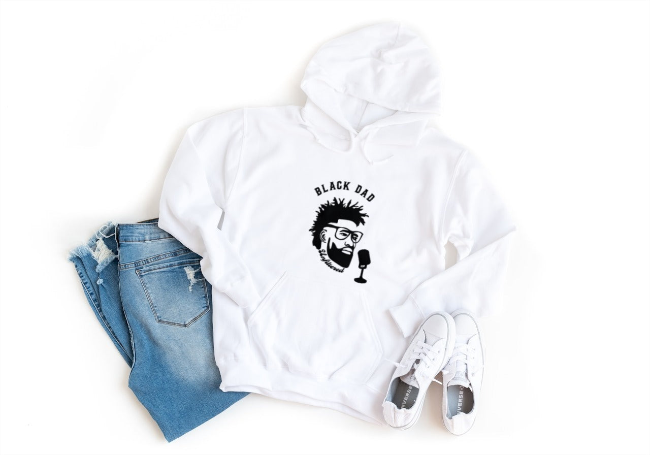 Embroidered Bright White Fleece Hoodie