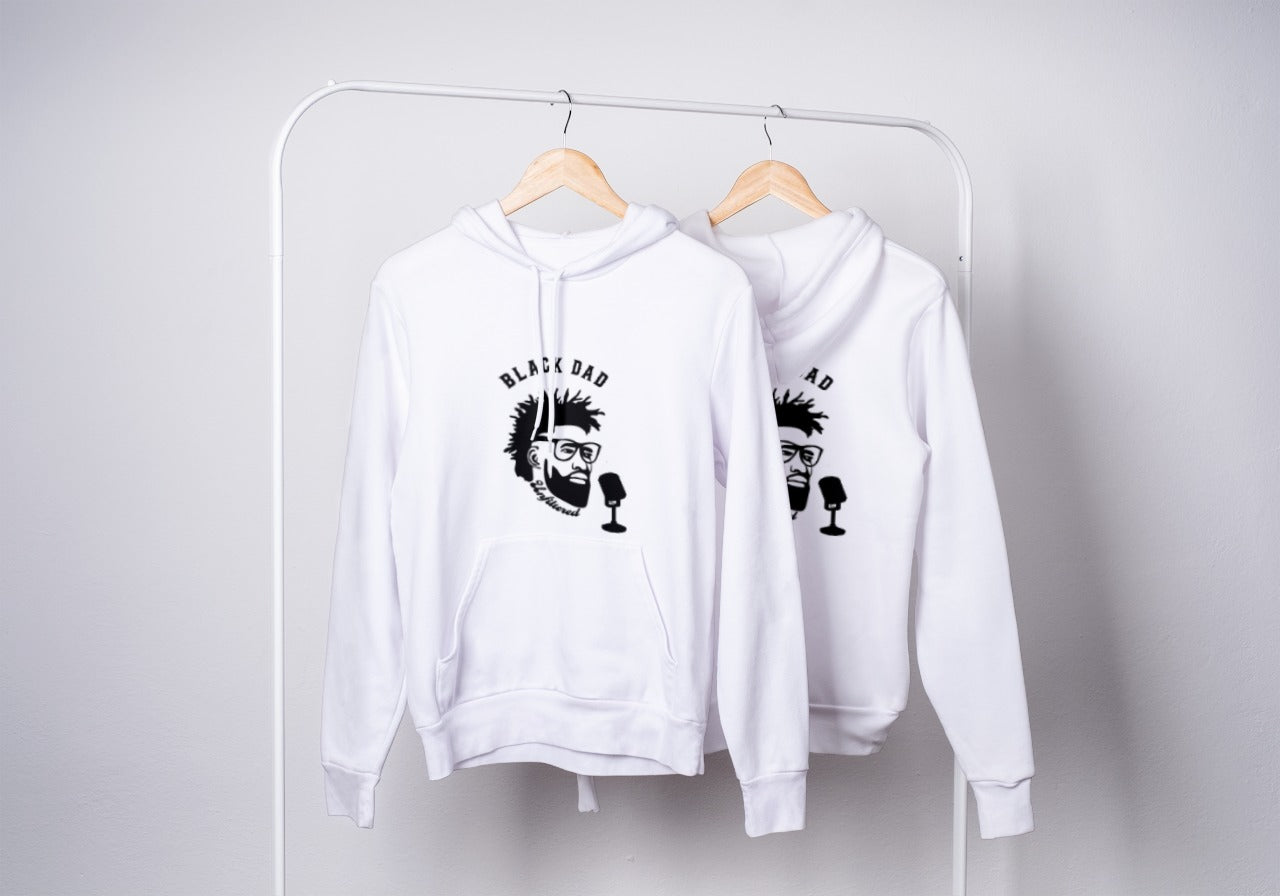 Embroidered Bright White Fleece Hoodie